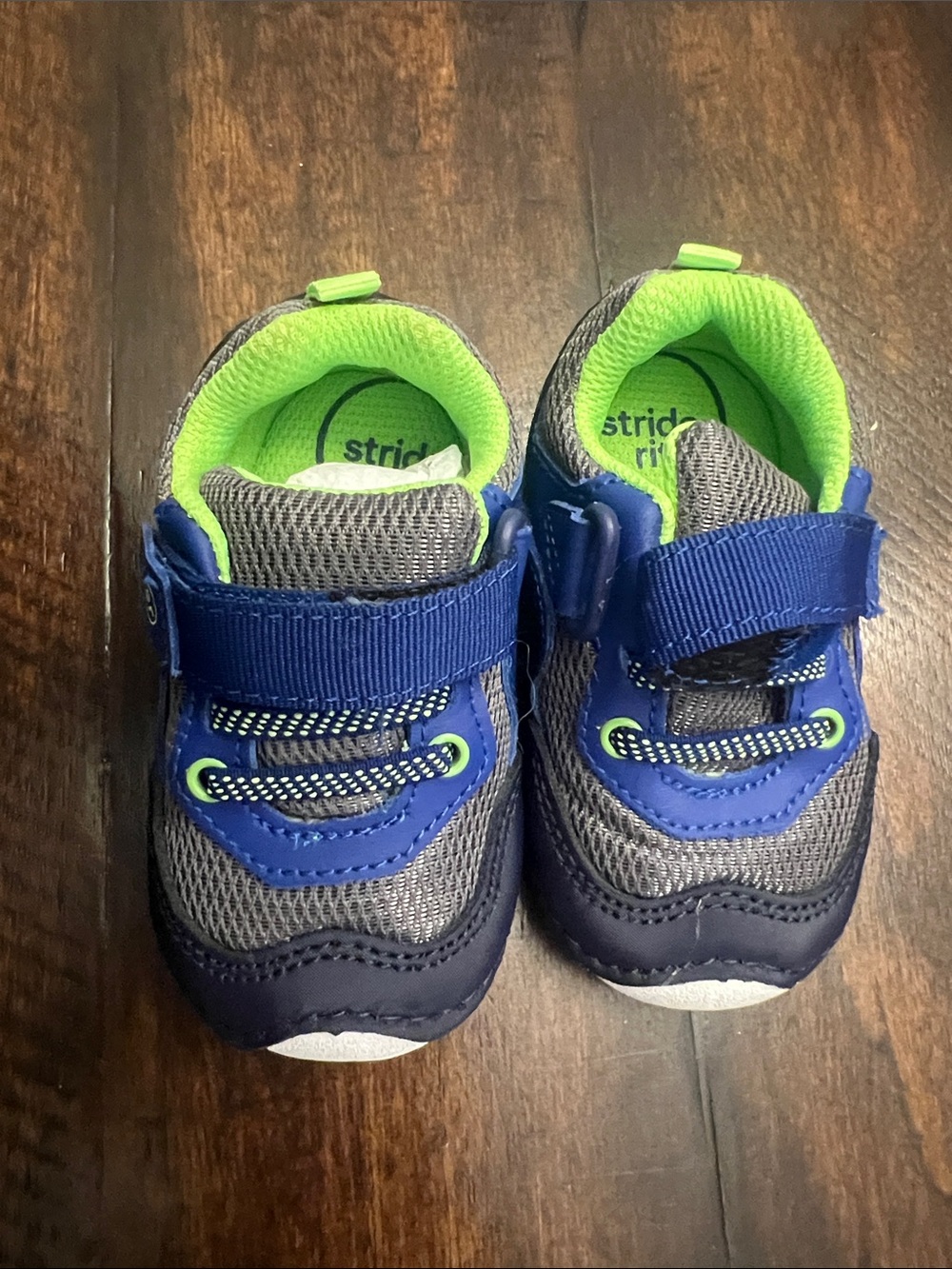 Stride Rite Toddler Navy, Gray & Lime Green Sneakers